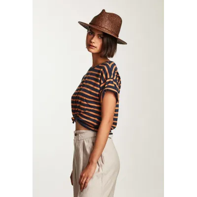 Lera Traveller Straw Hat Bronze - Brixton Reference: 6768 | Traclet Hat Shop