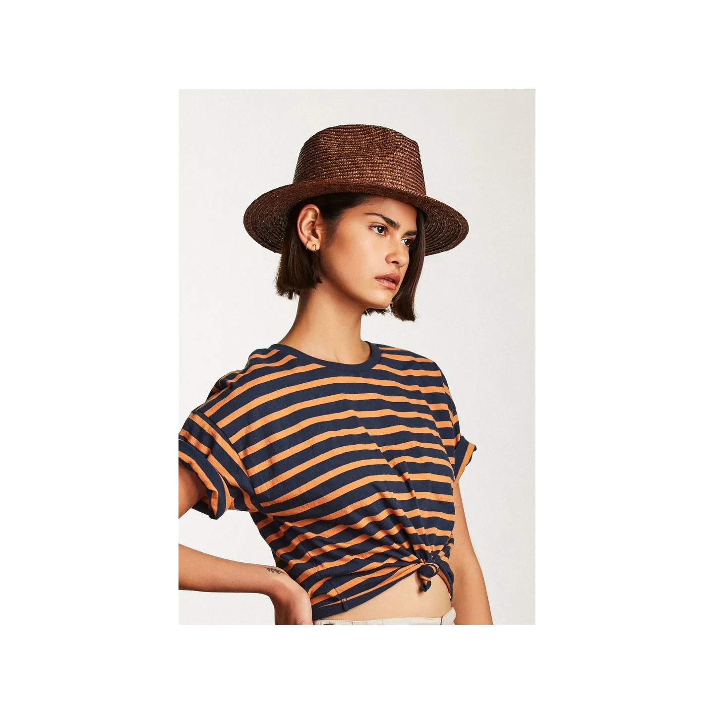 Chapeau Traveller Lera Paille Bronze - Brixton Reference : 6768 | Chapellerie Traclet