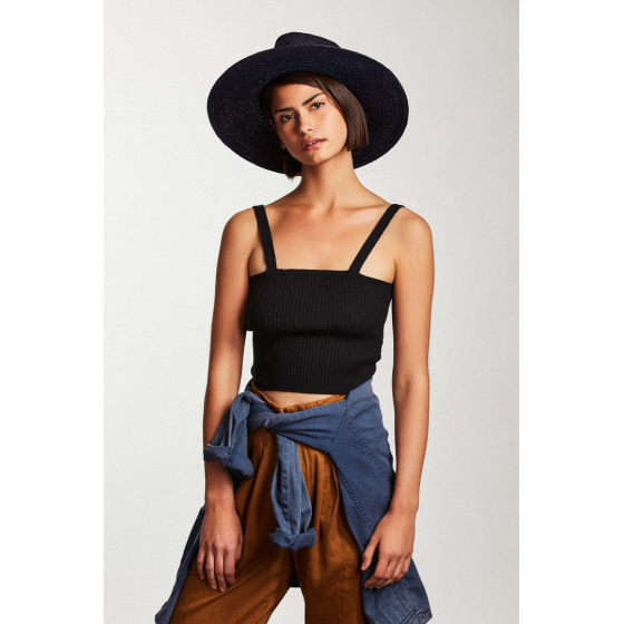 Joanna Straw Wide Brim Hat Blue - Brixton