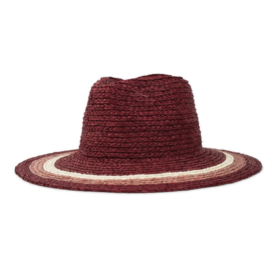 Chapeau Capeline Hampton Raphia Bordeaux - Brixton