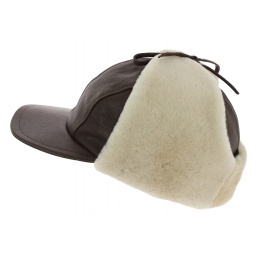 Cap / Chapka Adventurer Leather & Brown Lamb - Traclet