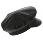Black Leather Stewart Sailor Cap - Traclet