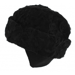 Saratov Astrakhan Hat with Black Ear Flaps - Traclet