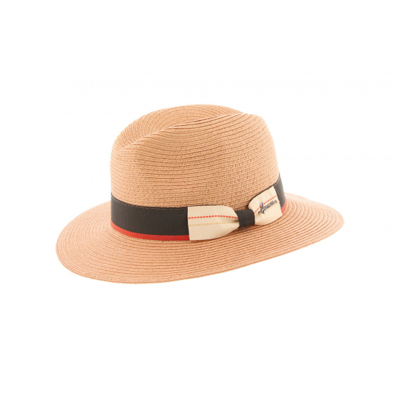 Beige Paper Straw Josephine Traveller Hat