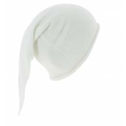 Long White Cotton Chacarel Night Cap - Traclet