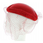 Red elegant cabaret hat