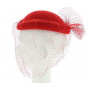 Red felt ceremony hat