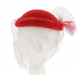 Red felt ceremony hat