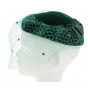 Prestige green velvet hat