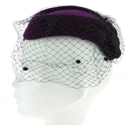E.VERLE PARIS Plum Hat for elegant outings