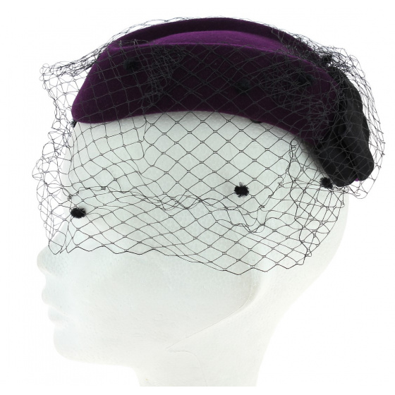 E.VERLE PARIS Plum Hat for elegant outings