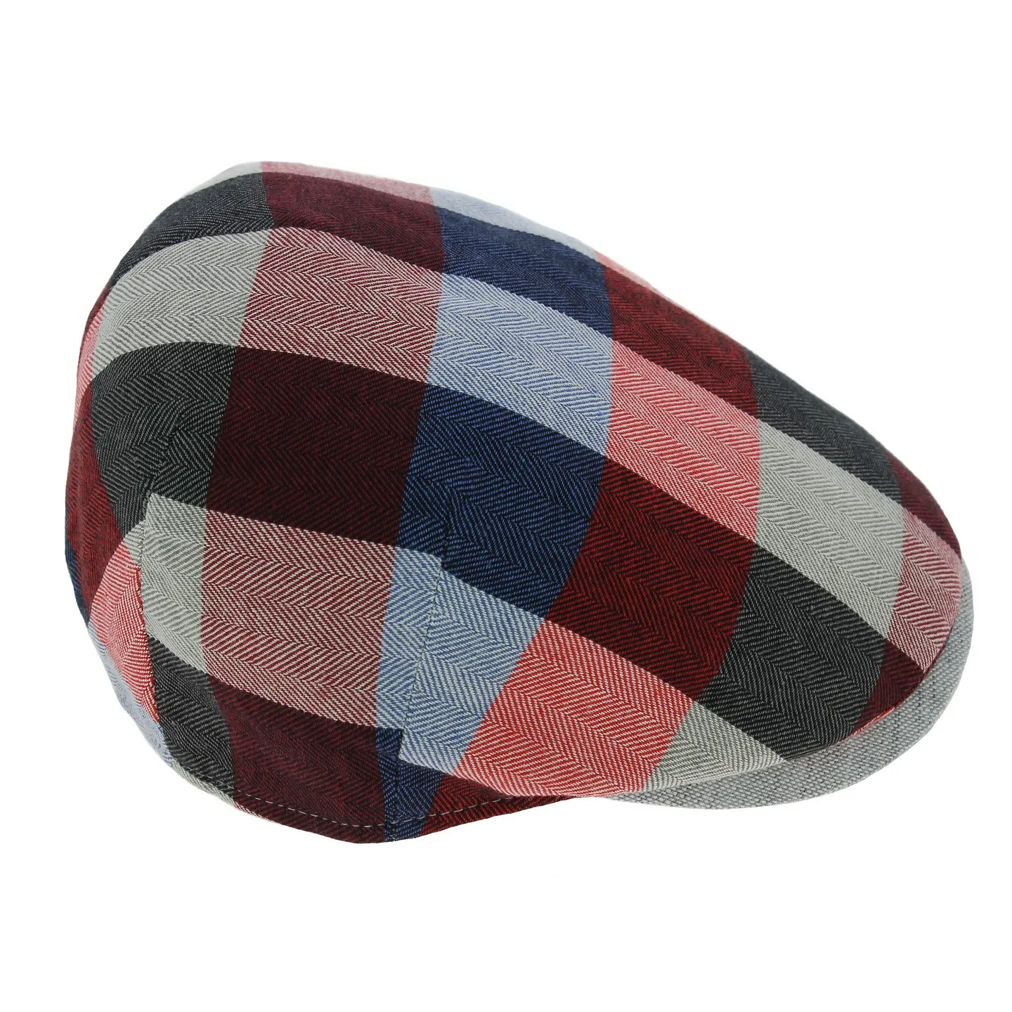 Scottman Flat Cap Linen & Cotton Checkered - Traclet Reference: 7897 | Traclet Hat Shop
