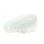 White ventilated flat cap for painters, drywallers, plasterers