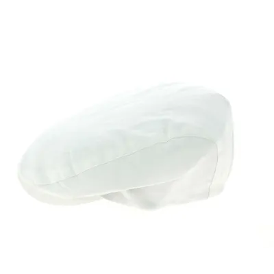 White ventilated flat cap for painters, drywallers, plasterers Reference : 761 | Chapellerie Traclet