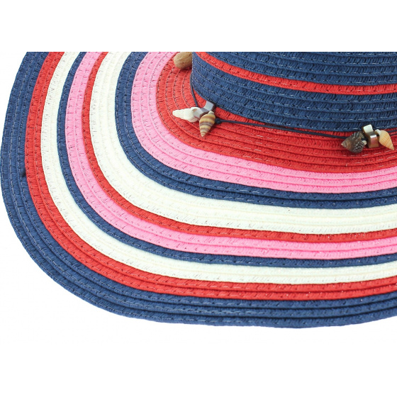 Fancy striped wide-brimmed hat Fancy striped wide-brimmed hat