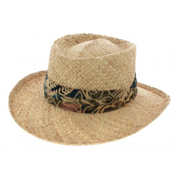 Scala raffia gambler hat 