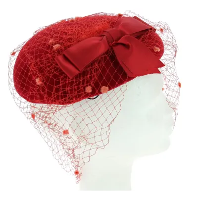 Chapeau de Gala EDY PARIS Rouge Reference : 7912 | Chapellerie Traclet