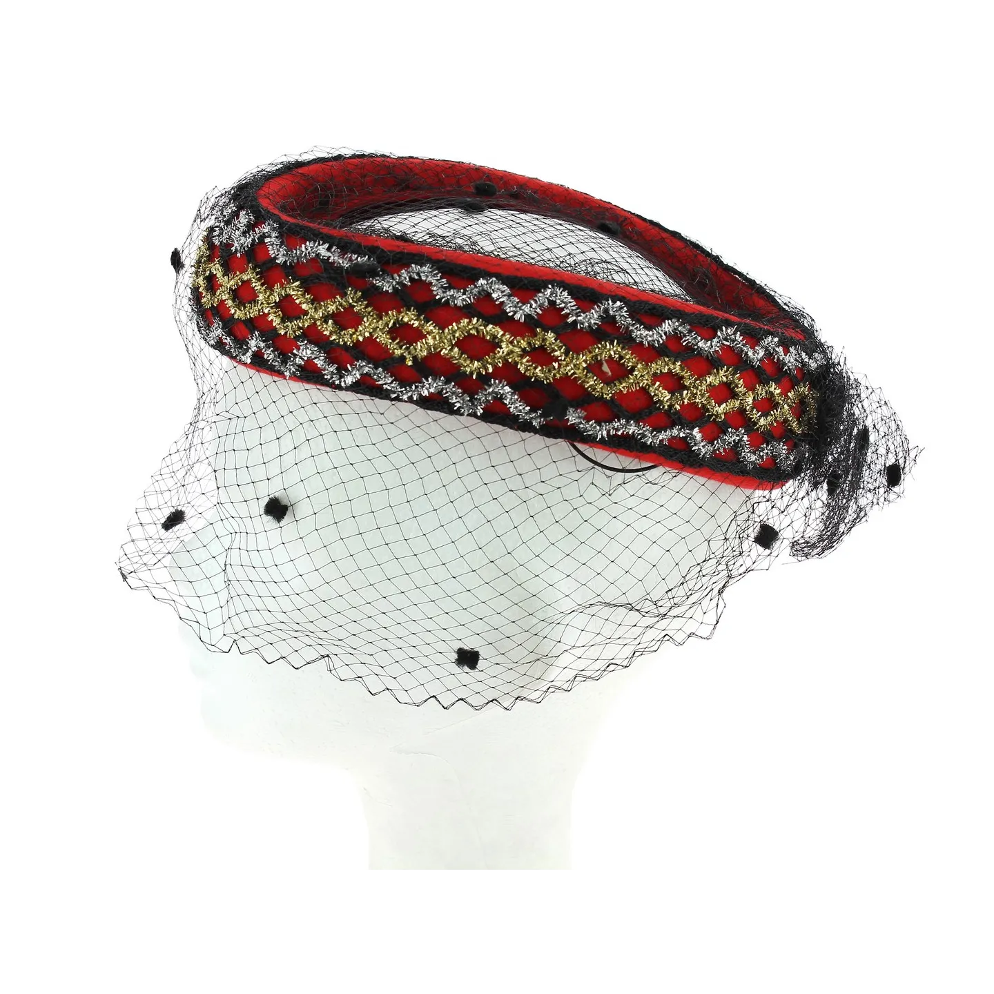 Open Festive Tambourine Reference: 7931 | Traclet Hat Shop