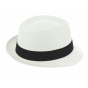 Corsica Bleached Panama Trilby Hat - Traclet