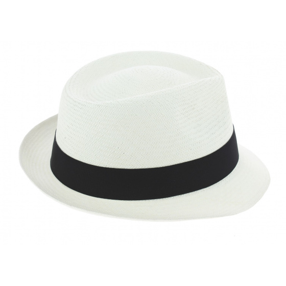 Chapeau Trilby Corsica Panama Blanchi - Traclet