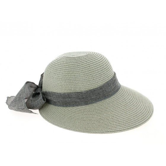 Casquette De Soleil Clara Paille Papier Gris - Traclet