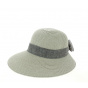 Clara Grey Paper Straw Sun Cap - Traclet
