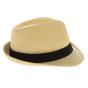 Trilby Groove Straw Hat Natural Paper - Traclet