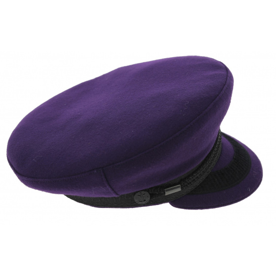 Casquette Marin Camaret Laine Aubergine - Mtm