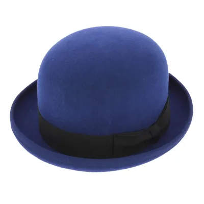 Chapeau Melon Steed Feutre Laine Bleu - Guerra Reference : 6705 | Chapellerie Traclet