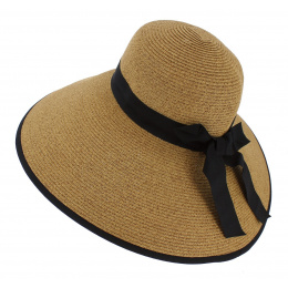 Caicos Natural Paper Straw Wide-Brim Hat - Traclet