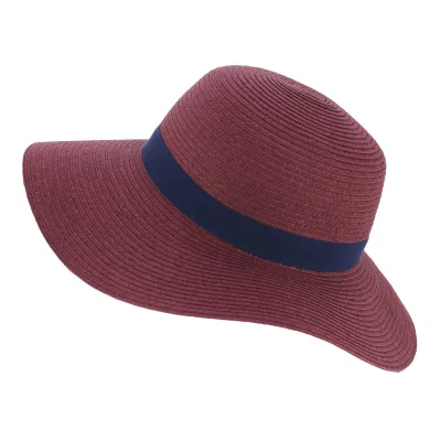 Rhodes Paper Straw Wide-Brim Hat Raspberry - Traclet Reference: 7972 | Traclet Hatshop