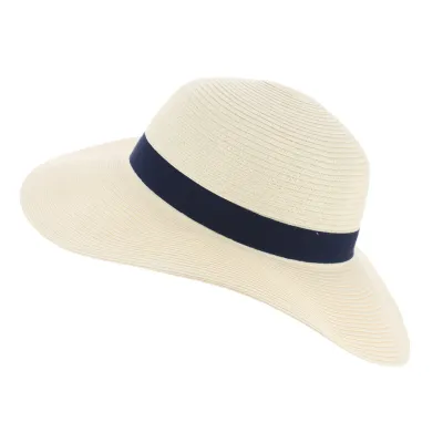 Chapeau Capeline Rhodes Paille Papier Naturel - Traclet