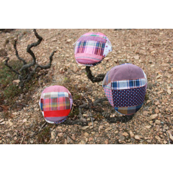 Miranda Linen Patchwork Cap - Traclet Miranda Linen Patchwork Cap - Traclet