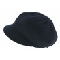 Nelya Linen Navy Newsboy Cap - Mtm
