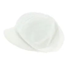 Nelya White Linen Newsboy Cap - Mtm Reference: 8001 | Traclet Hat Shop