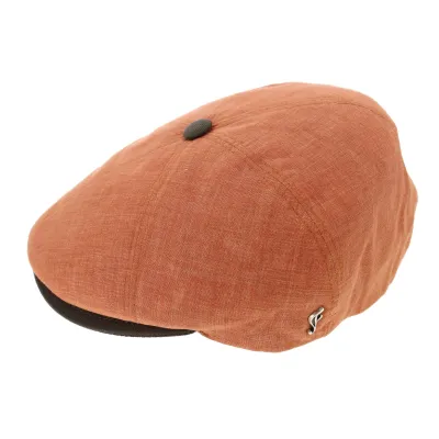 Casquette Brooklin Pumpkin Lin Orange - Fléchet Reference : 8011 | Chapellerie Traclet