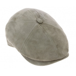 Halflight Flat Cap Suede Leather Grey / Beige - Traclet