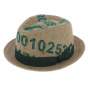 Las Perlas Player Hat Beige Jute Fabric - Fléchet