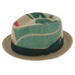 Las Perlas Player Hat Beige Jute Fabric - Fléchet