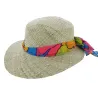 Giuditta 70's Straw Cap with Fancy Ribbon - Traclet Reference: 4842 | Traclet Hat Shop