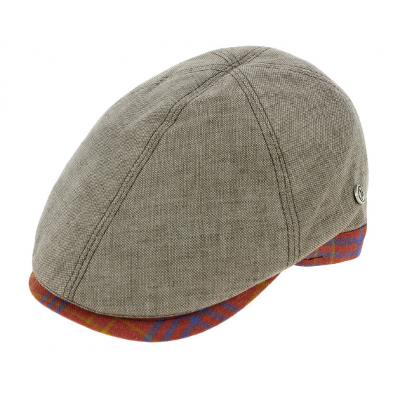 Gatsby Varadero Beige Linen Flat Cap - Traclet