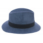 Faded Linen Jean Traveller Hat - Fléchet