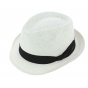 Trilby Navagio Straw White Paper Trilby Hat - Fléchet