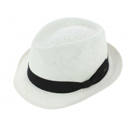 Trilby Navagio White Paper Straw Hat - Flechet