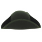 Green Wool Felt Aristocrat Tricorn Hat - Traclet