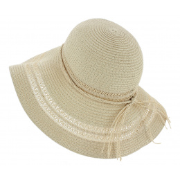 Capeline Bridget Paille Papier Naturel - Traclet