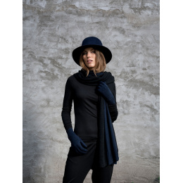Shapeable Golden Fleece Hat Black Wool Felt - Traclet