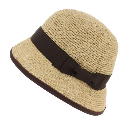 AYLA Natural Panama Cloche Hat - Crambes Reference: 8070 | Traclet Hat Shop