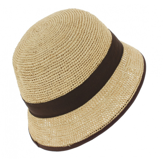 AYLA Natural Panama Cloche Hat - Crambes