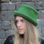 Black Wool Felt Hobo Hat